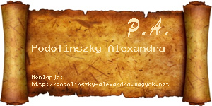 Podolinszky Alexandra névjegykártya